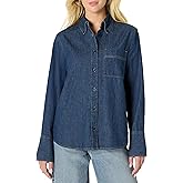 Amazon Essentials (Demi's Pick) Women's Oversized-Fit Denim Button-Down Shirt