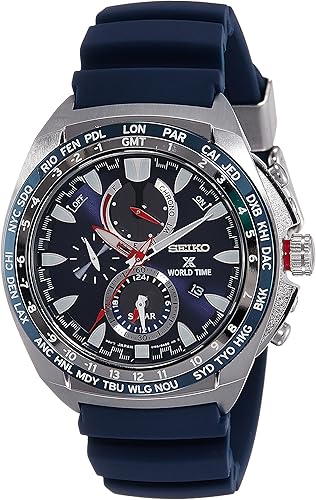 Seiko Reloj Cronógrafo Energía Solar para Hombre con Correa de Caucho – SSC489P1