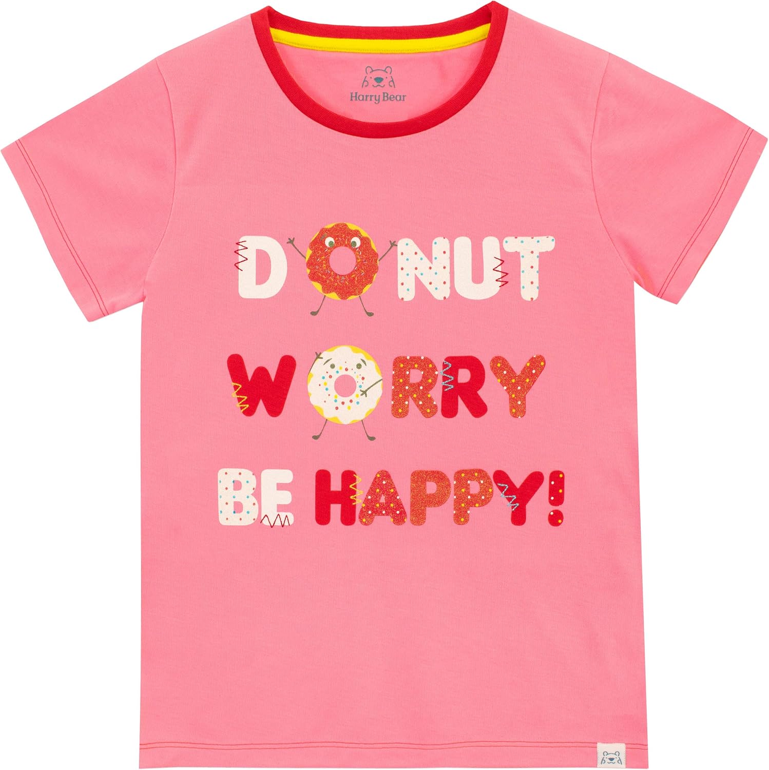 Harry Bear Girls Pyjamas Doughnut Pink 5-6 Years - Image 3