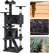 Yaheetech 178cm Multi-Level Cat Tree with 2 Condos 3 Scratching Posts view 6