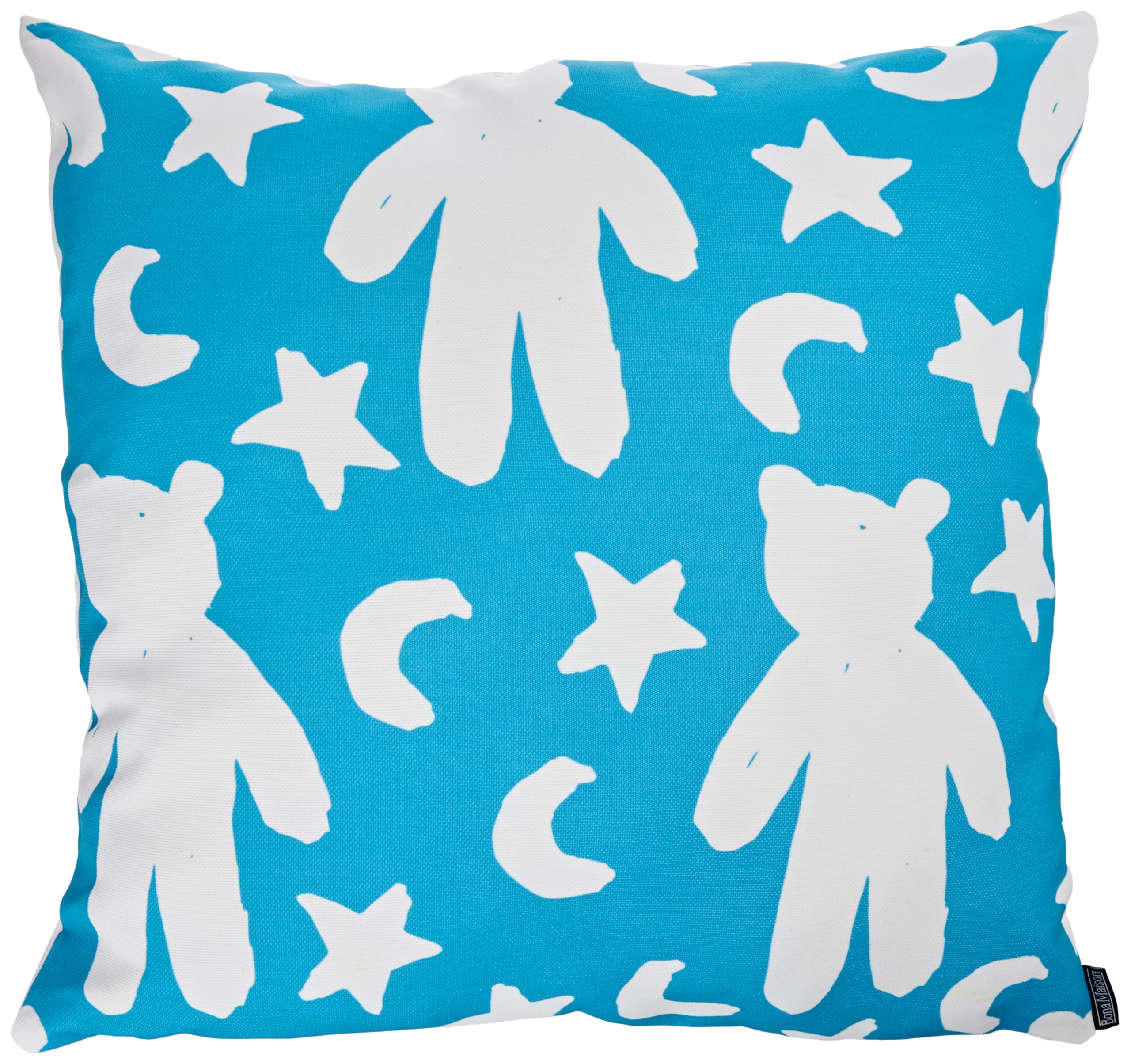 Bonamaison Decorative Cushion Cover Turquoise & White, Throw Pillow Covers, Home Decorative Pillowcases for Livingroom, Sofa, Bedroom, Size: 50x50 Cm - Designed and Manufactured in Turkey