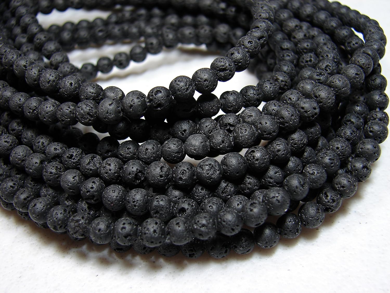 Black Lava Beads for Essential Oils Diffuser and Jewelry