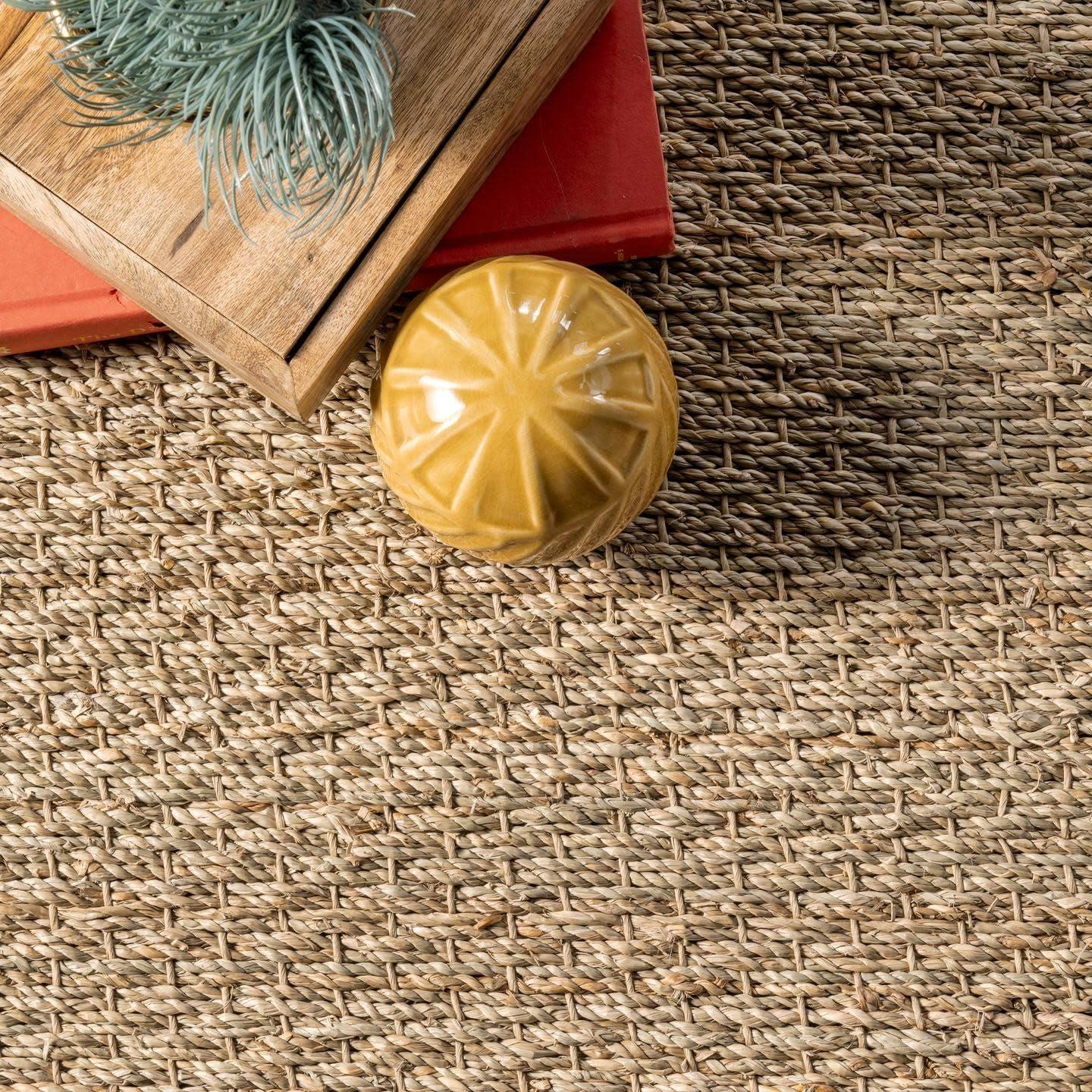 nuLOOM Elijah Farmhouse Seagrass Area Rug, 5' x 8', Beige, 152 x 244 cm (Rectangular) - Image 5