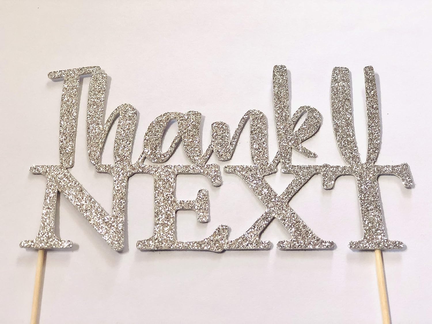 Thank You Next Double Sided Silver Break Up Cake Topper Single Divorce Cake Topper Bakeware Handmade Products Umoonproductions Com