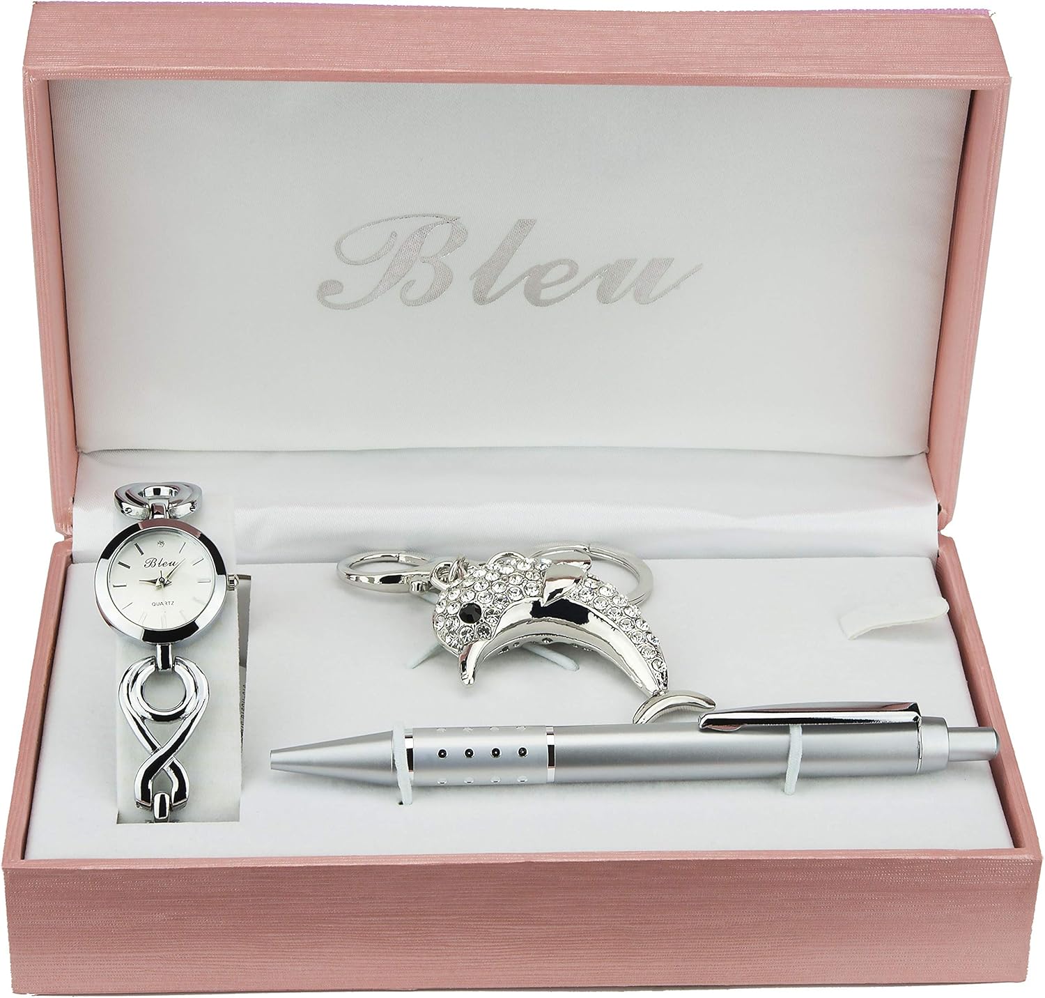 Caja de Regalo Reloj Mujer Llavero Delfin Bolígrafo: Amazon.es: Relojes