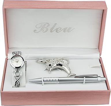 Caja de Regalo Reloj Mujer Llavero Delfin Bolígrafo: Amazon.es: Relojes
