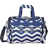World Traveler 16-inch Shoulder Carry-on Duffel Bag - Navy White Chevron