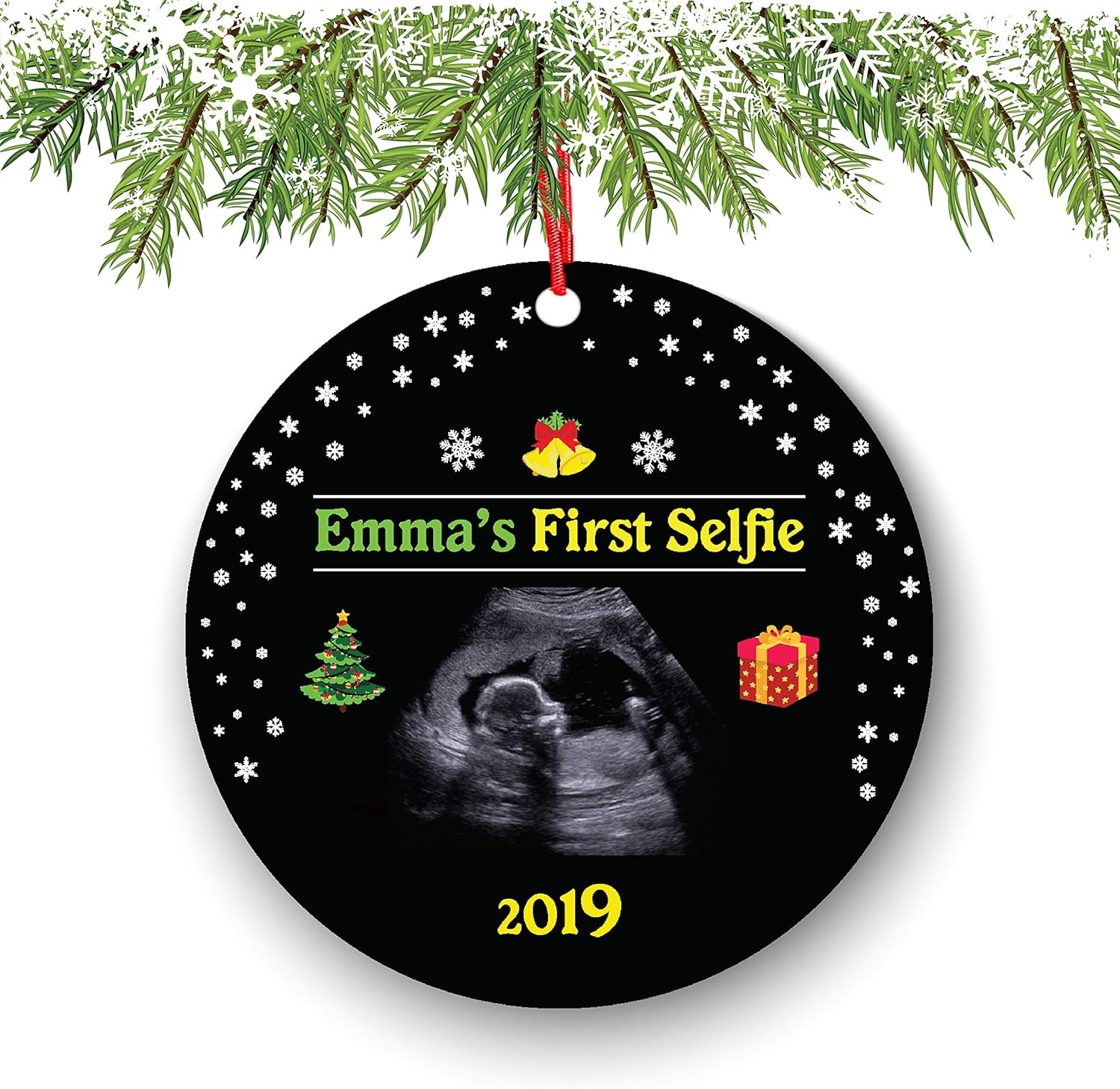 sonogram christmas ornament