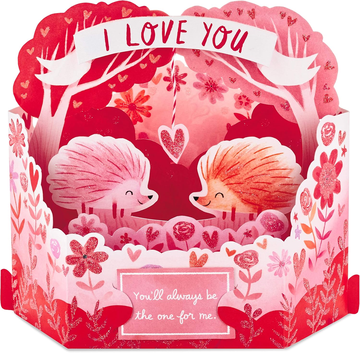 Always The One for Me 3D Pop-Up Love Card from Hallmark, Red & Pink, 24cm by 16.6cm
