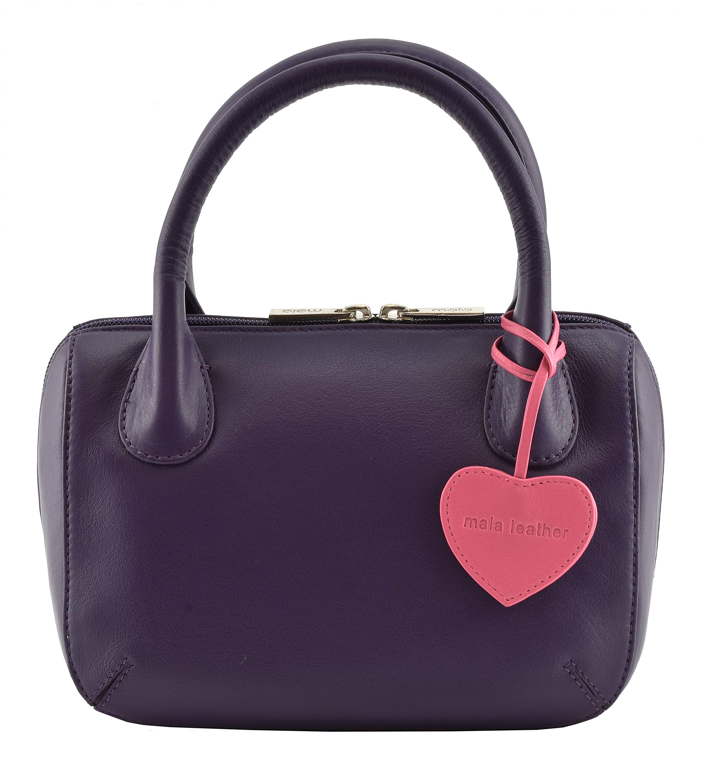 Mala Leather Anishka Small Grab Bag 774-75 (Purple)