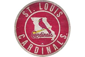 LA AUTO GEAR MLB St. Louis Cardinals 12" Circle with State and Team Logo Wood Sign
