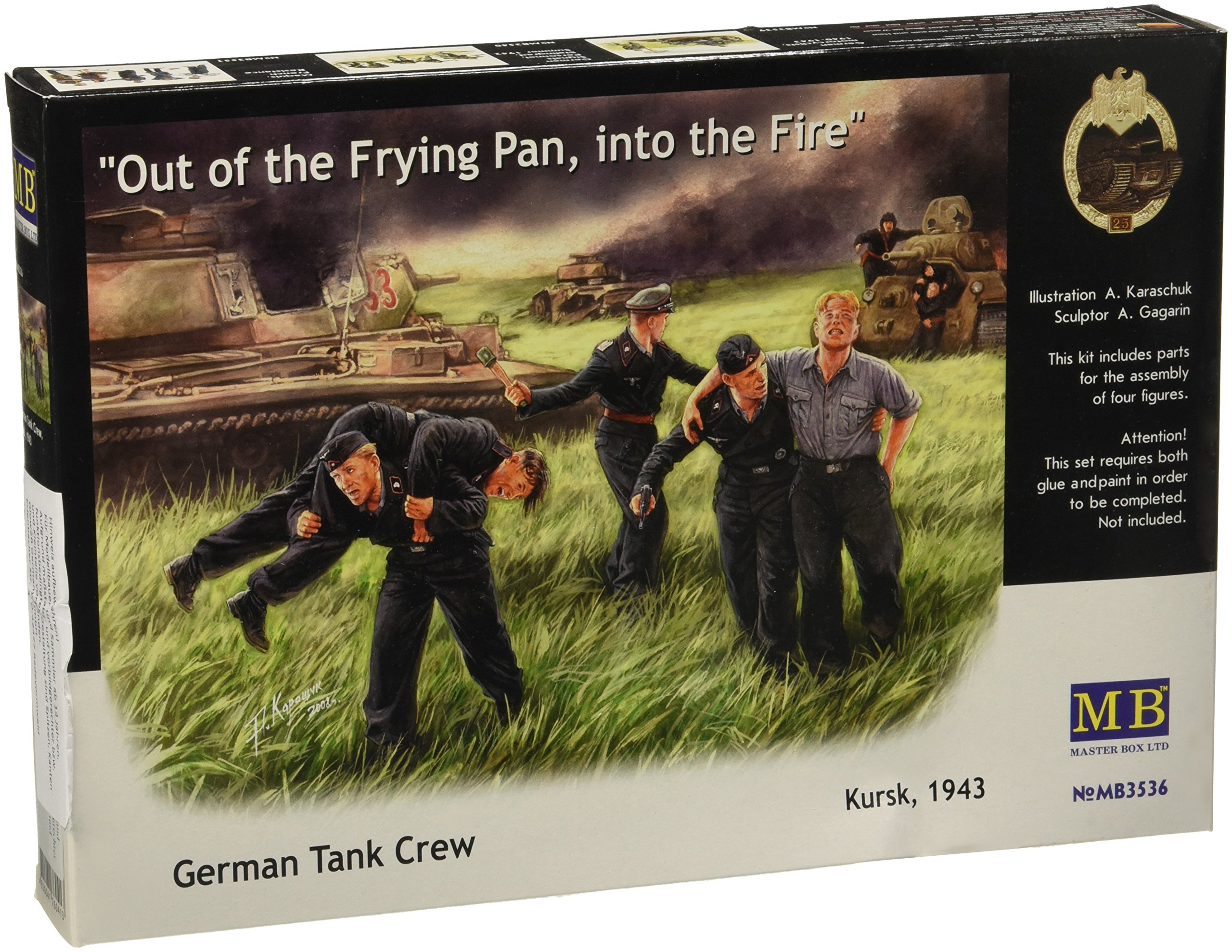 Masterbox 1:35 Scale German Tankmen, Kursk 1943" Figure