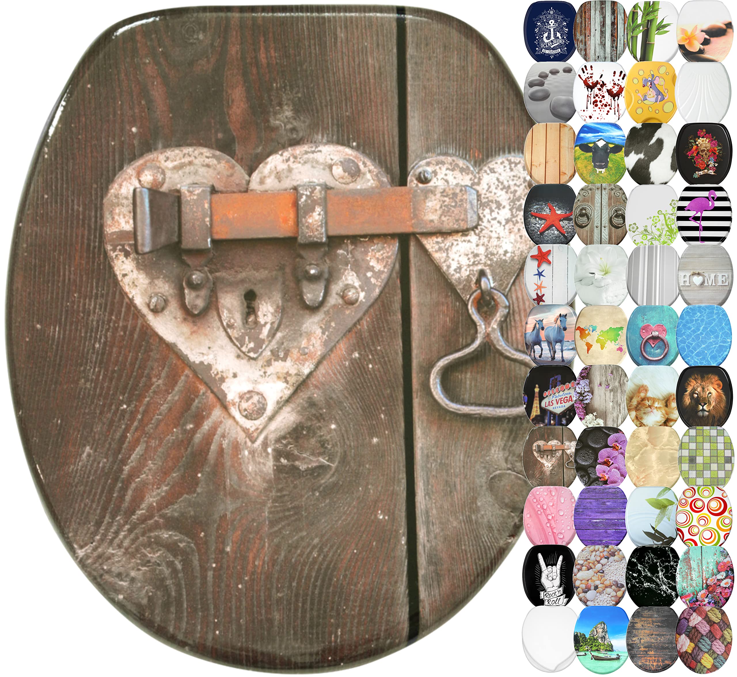 Sanilo Soft Close Toilet Seat, Wide Choice of Beautiful Toilet Seats, Stable Hinges, Easy to Mount (Lock) โ image 1