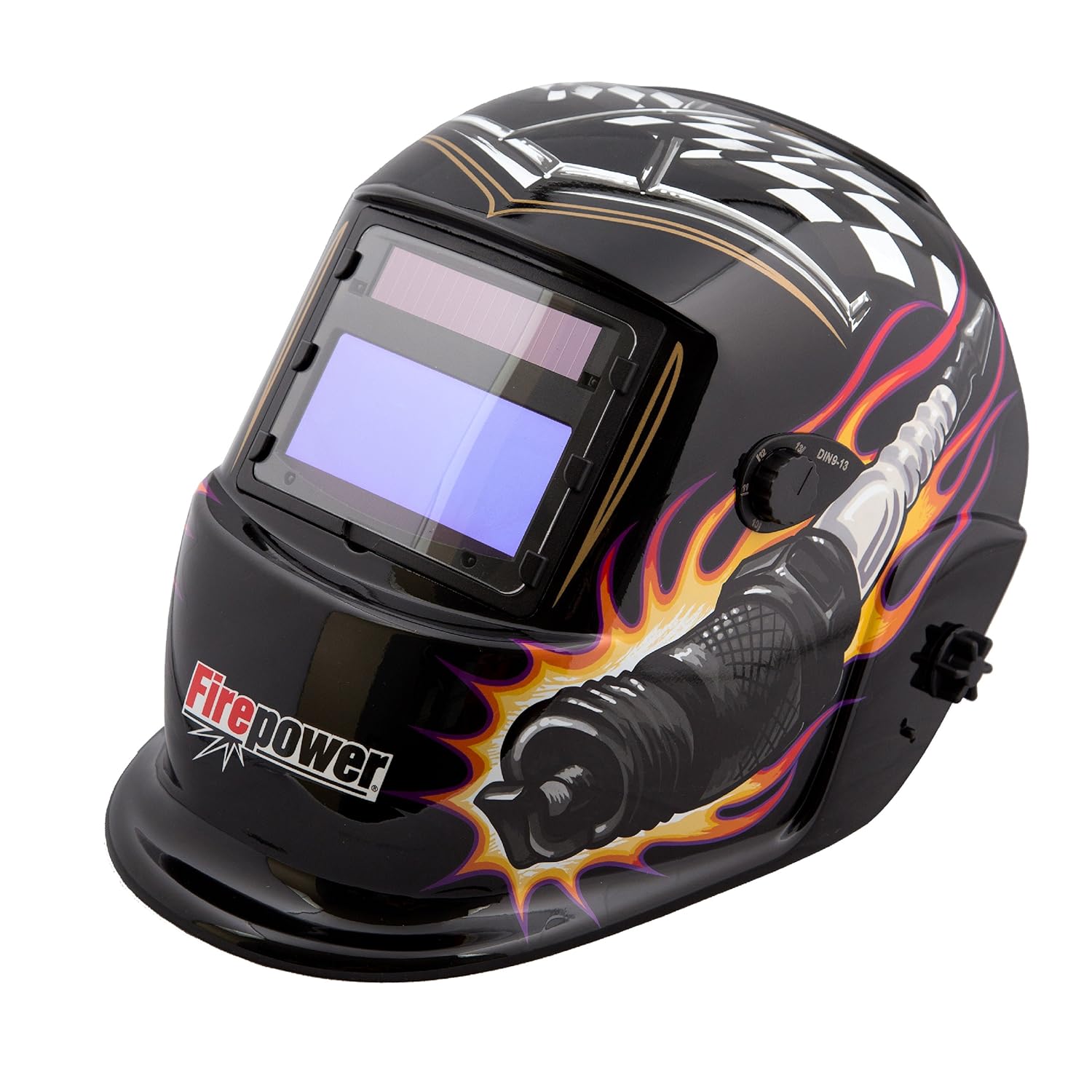 Firepower 14410085 AutoDarkening Welding Helmet with Pinstripes