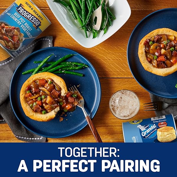 PROGRESSO BEEF POT ROAST WITH COUNTRY VEGETABLES SOUP, RICH AND HEARTY CANNED SOUP, GLUTEN FREE, 18.5 OZ