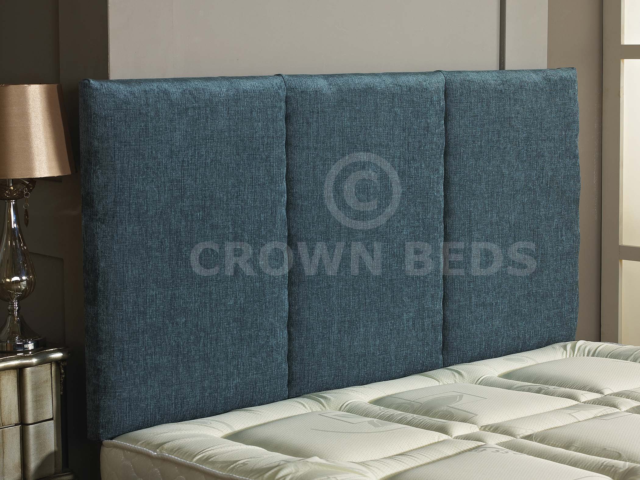 CROWNBEDSUK quality alton chenille headboard in 2ft6,3ft,4ft,4ft6,5ft,6ft Aqua, 6ft (super kingsize) 26
