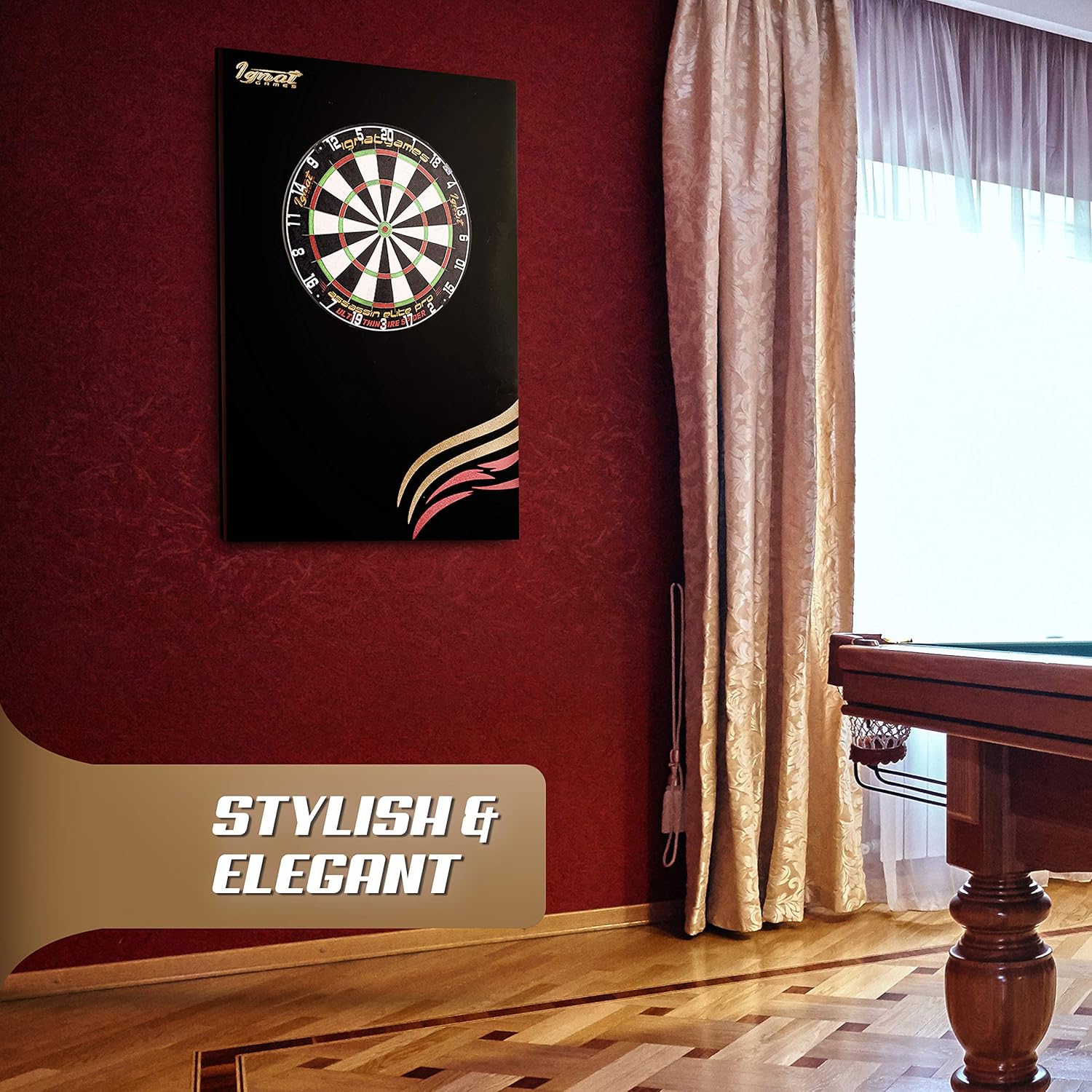 IgnatGames Dart Board Wall Protectors - EVA Foam Dartboard Backboard for Sisal/Bristle Dartboards - Rectangular Dartboard Surround : Sports & Outdoors