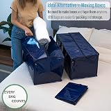VENO 10 Pack Heavy-Duty Moving Bags Extra Large w/Straps & Zips, Blue view 5