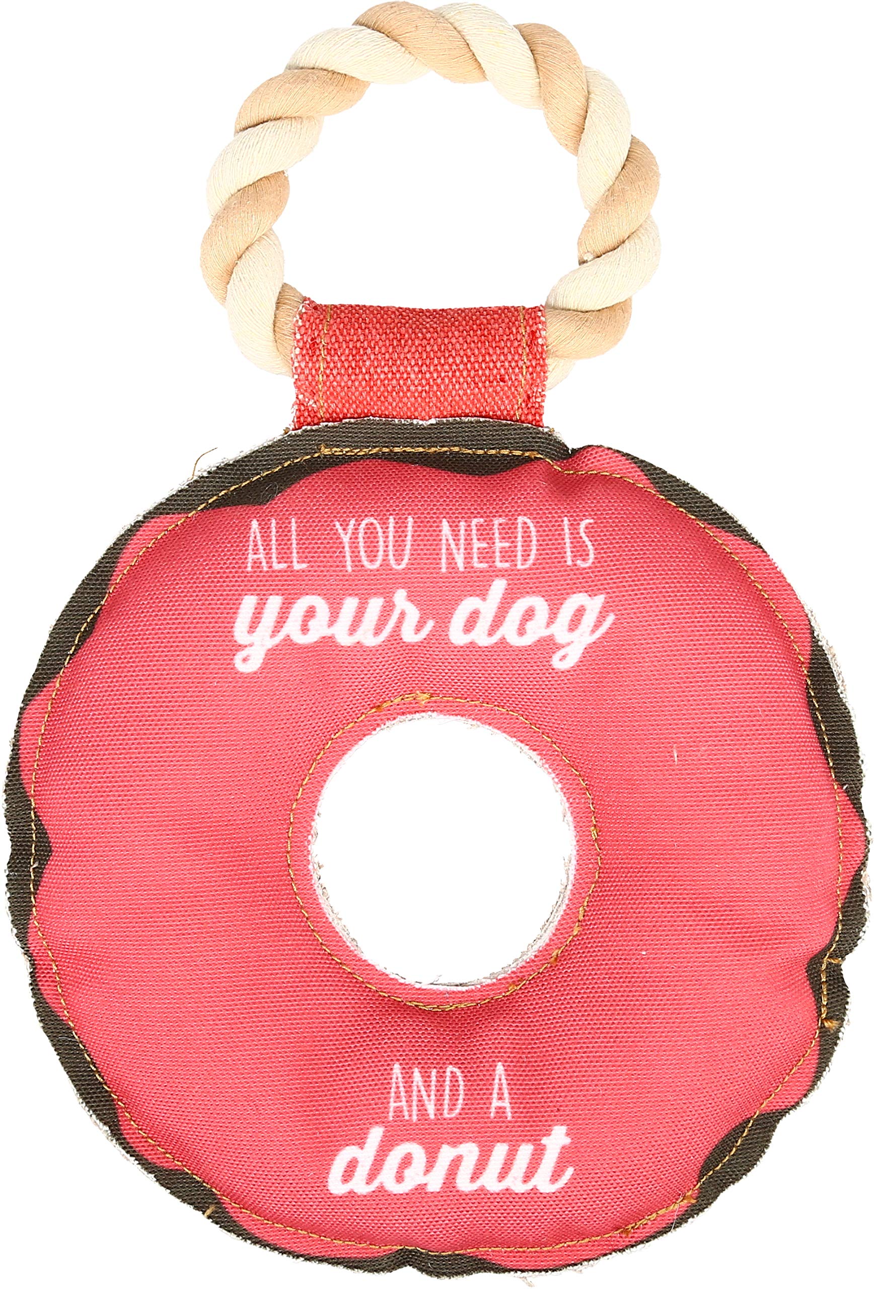 Pavilion Gift Company All You Need Donut Dog Toy, 10", Pink