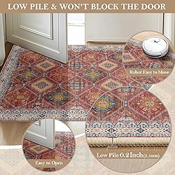 CAPALOCA 8x10 Area Rug Bohemian Rugs with Print