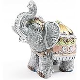 W Feng Shui 4.5"(H) Elephant Wealth Lucky Figurine Home Decor Housewarming Gift (G16240)