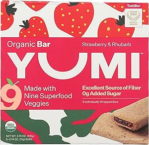 Yumi, Bars Toddler Strawberry Rhubarb Organic, 3.7 Ounce