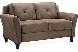 Lifestyle Solutions Harrington Loveseat Microfiber Brown