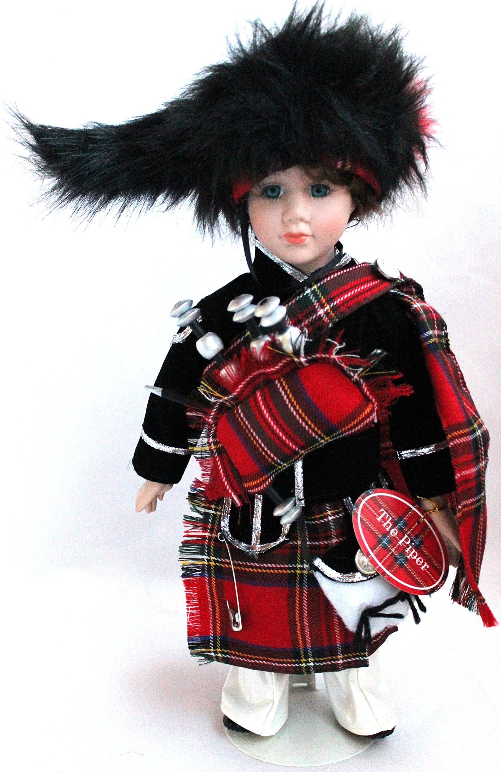 Leonardo Collection 14" Highland Piper Porcelain Doll figure Scottish Souvenir