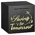 Piggy Bank for Adults Must Break to Access Money, Stainless Steel Savings Bank Adult Piggy Bank for Real Money, Metal Savings Box for Cash Saving - 5.9"