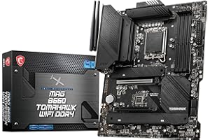 MSI MAG B660 Tomahawk WiFi DDR4 Gaming Motherboard (ATX, 12th Gen Intel Core, LGA 1700 Socket, DDR4, PCIe 4, 2.5G LAN, M.2 Sl