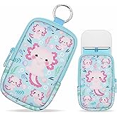 Mcapirivo Hand Sanitizer Spray Case, Axolotls Hand Sanitizer Holder Zippered Pouch, Cute Fashion Accessory with Snap Hook for Glow Mist and Power Mist 1FL OZ