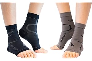 Thirty48 Plantar Fasciitis Compression Socks(1 or 2 Pairs), 20-30 mmHg Foot Compression Sleeves for Ankle/Heel Support, Increase Blood Circulation, Relieve Arch Pain, Reduce Foot Swelling