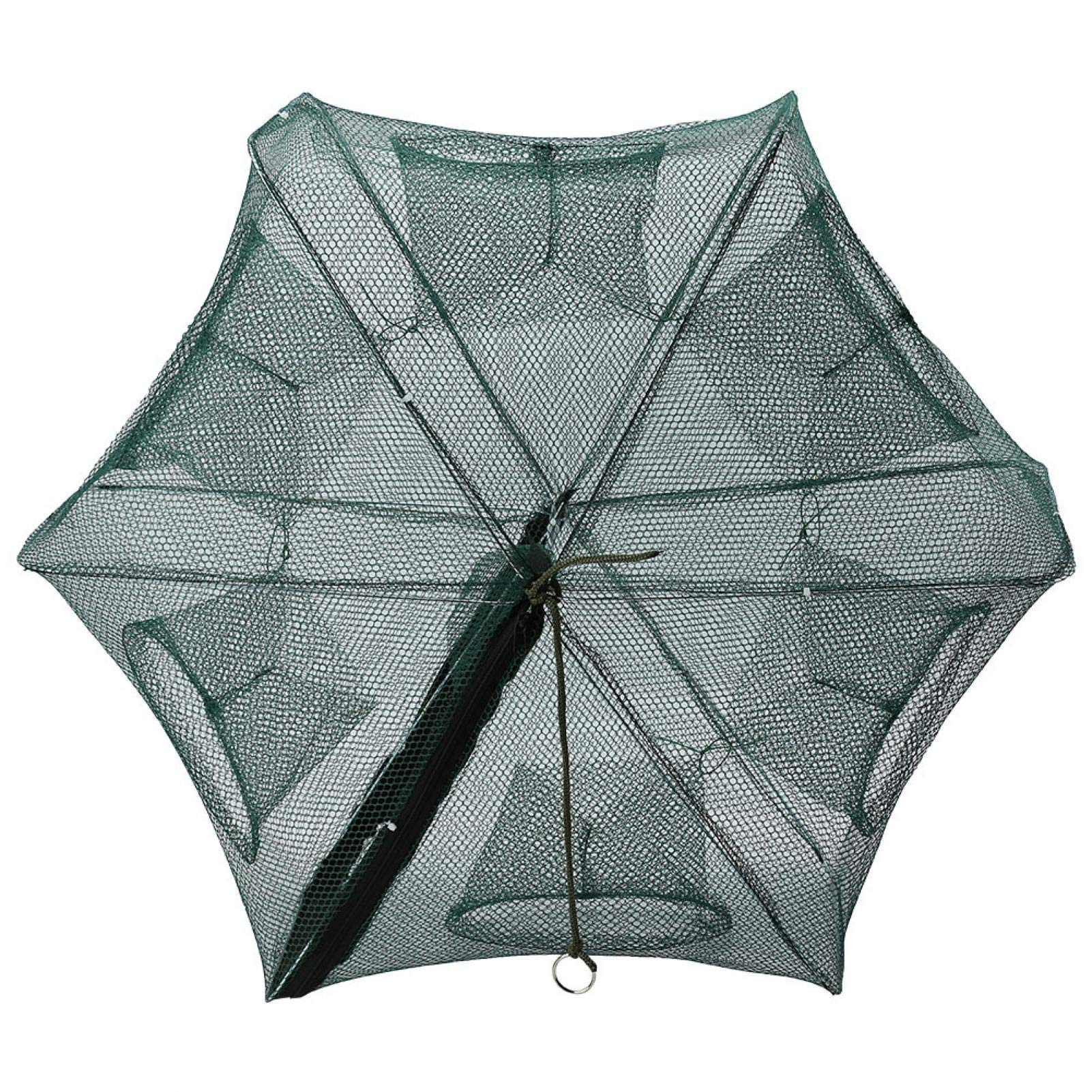 Bnineteenteam Fishing Net, Sturdy Automatic Design Shrimp Cage, Foldable Nylon Crab Trap for Beach, Fishing Boats, Outdoor Adventures, Anglers, Crab Fishing, Shrimp Trapping