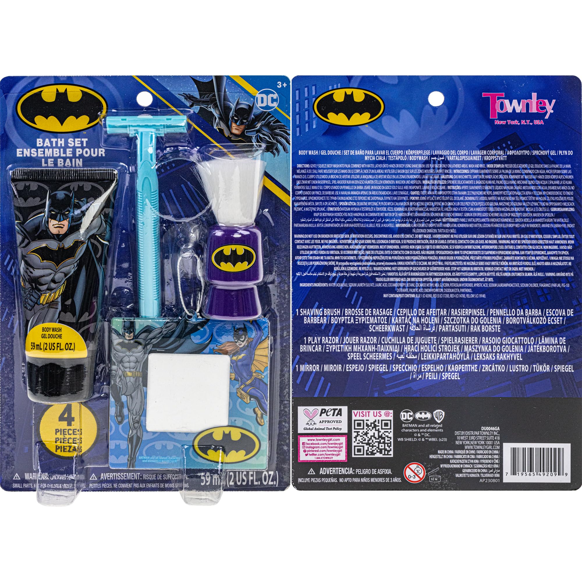Batman Shaving and Grooming Pretend Play Kit Safe for Kids by Townley Girl
