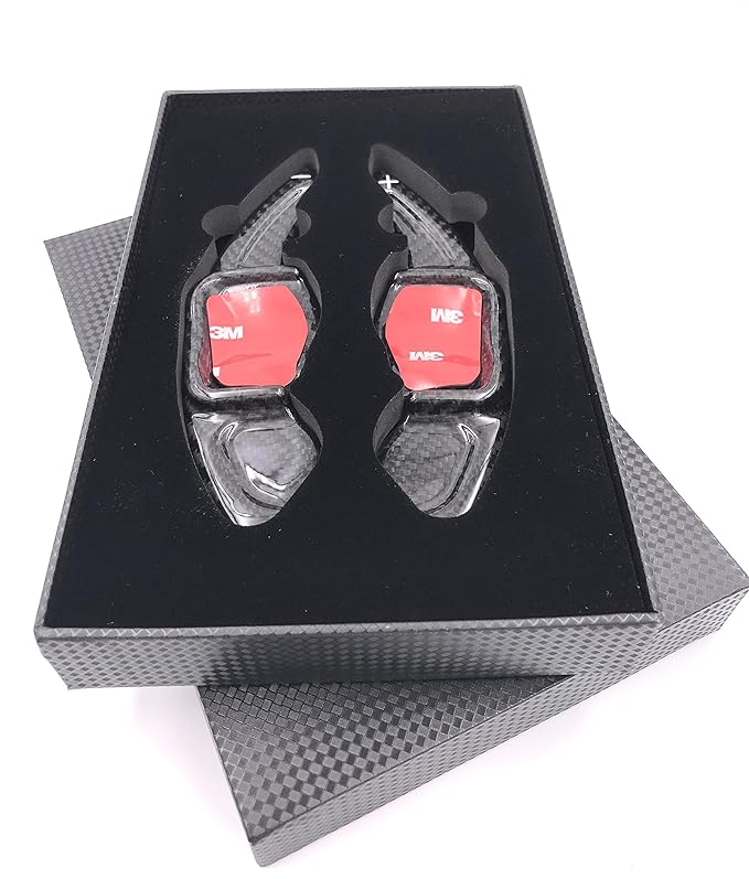 H-Customs DSG Schaltwippen Verlängerung Schaltung Shift Paddle aus echtem Carbon für Golf 5/6 GTI R GTD, Passat CC, 3C etc RE