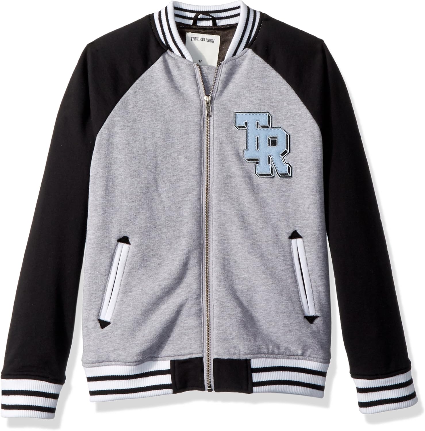 True Religion Little Boys' Varsity Jacket, Heather Grey, 5 Amazon.co