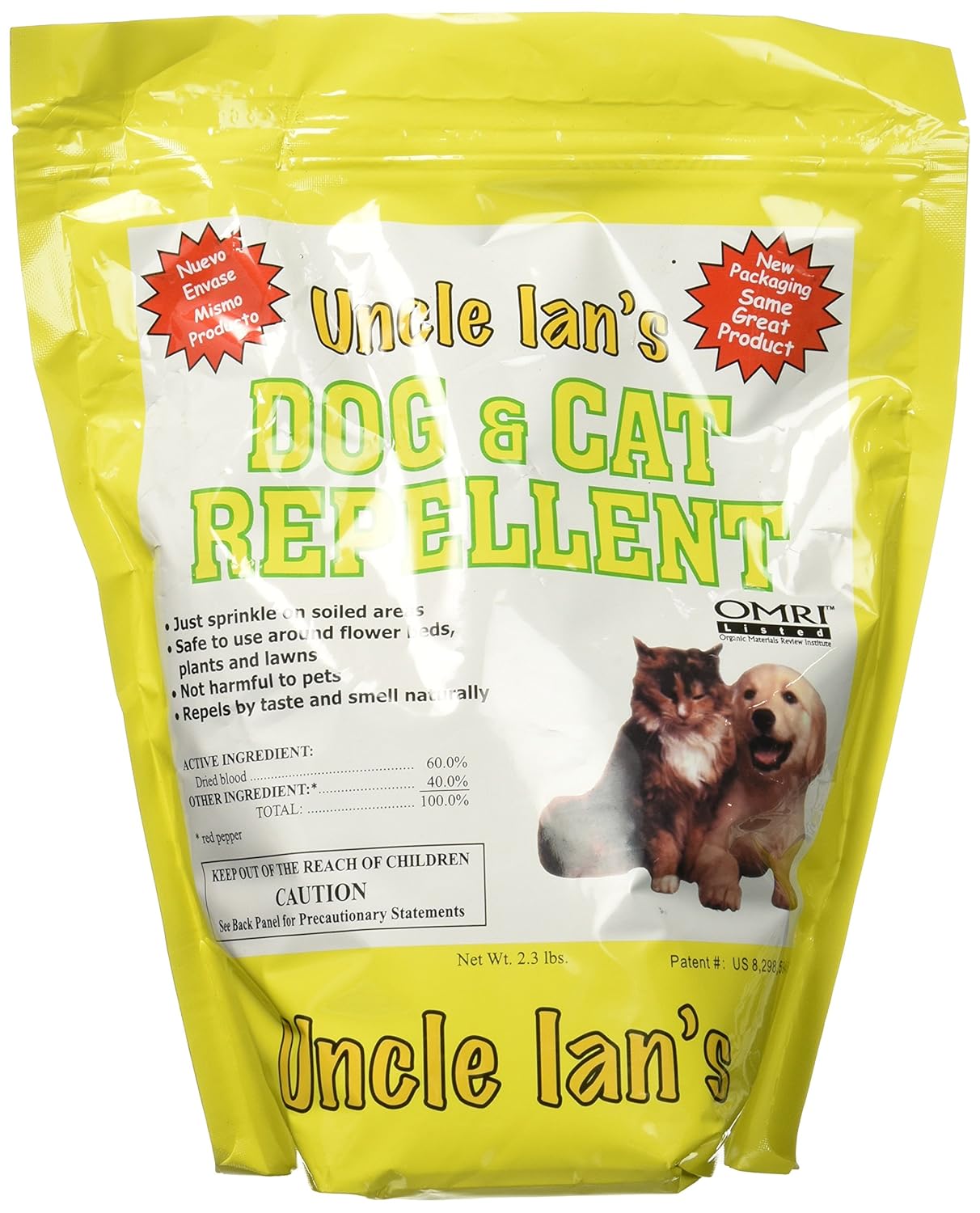 Amazon.com: Uncle Ians 100045830 Organic Dog and Cat Repellent 2.3lb, 2