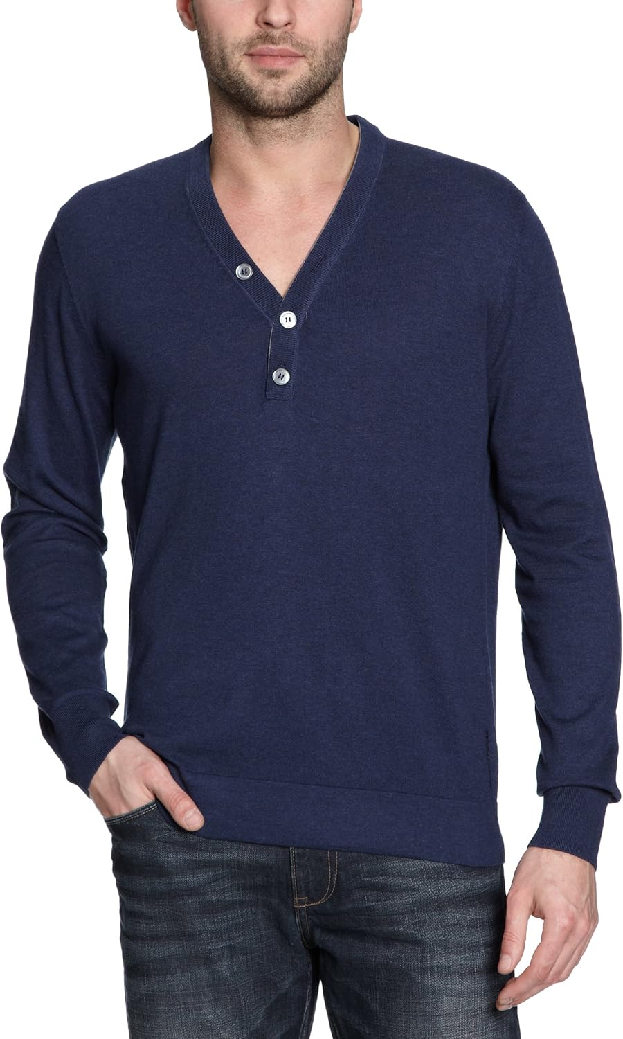 Marc O'Polo Herren Pullover 221 5068 60142, Gr. 46 (S), Blau (bluebell