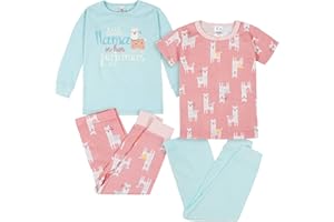Gerber baby-girls Toddler Snug Fit 4-piece Pajama Set