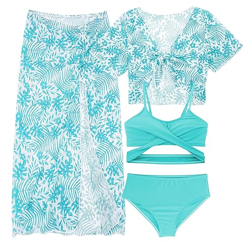 Happy Cherry Girls Swimsuits Pieces Hawaiian Bikini Set Sun