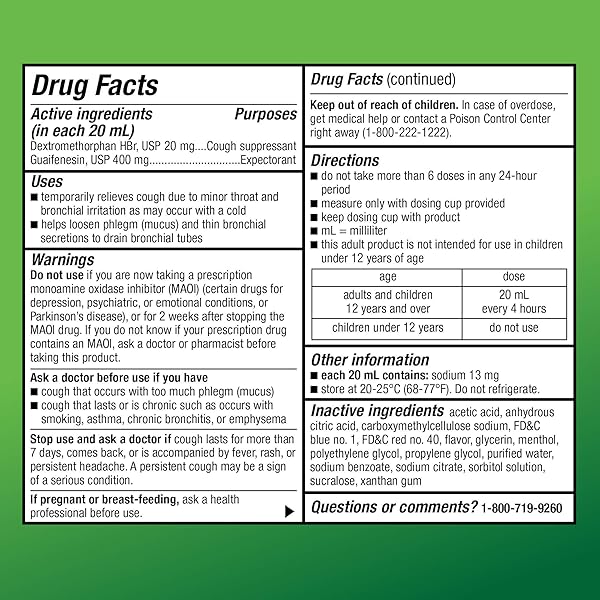 AMAZON BASIC CARE TUSSIN DM MAX, MAXIMUM STRENGTH COUGH AND CHEST CONGESTION MEDICINE, NON-DROWSY, ALCOHOL FREE, EXPECTORANT, RASPBERRY MENTHOL FLAVOR, 8 FL OZ (PACK OF 1)