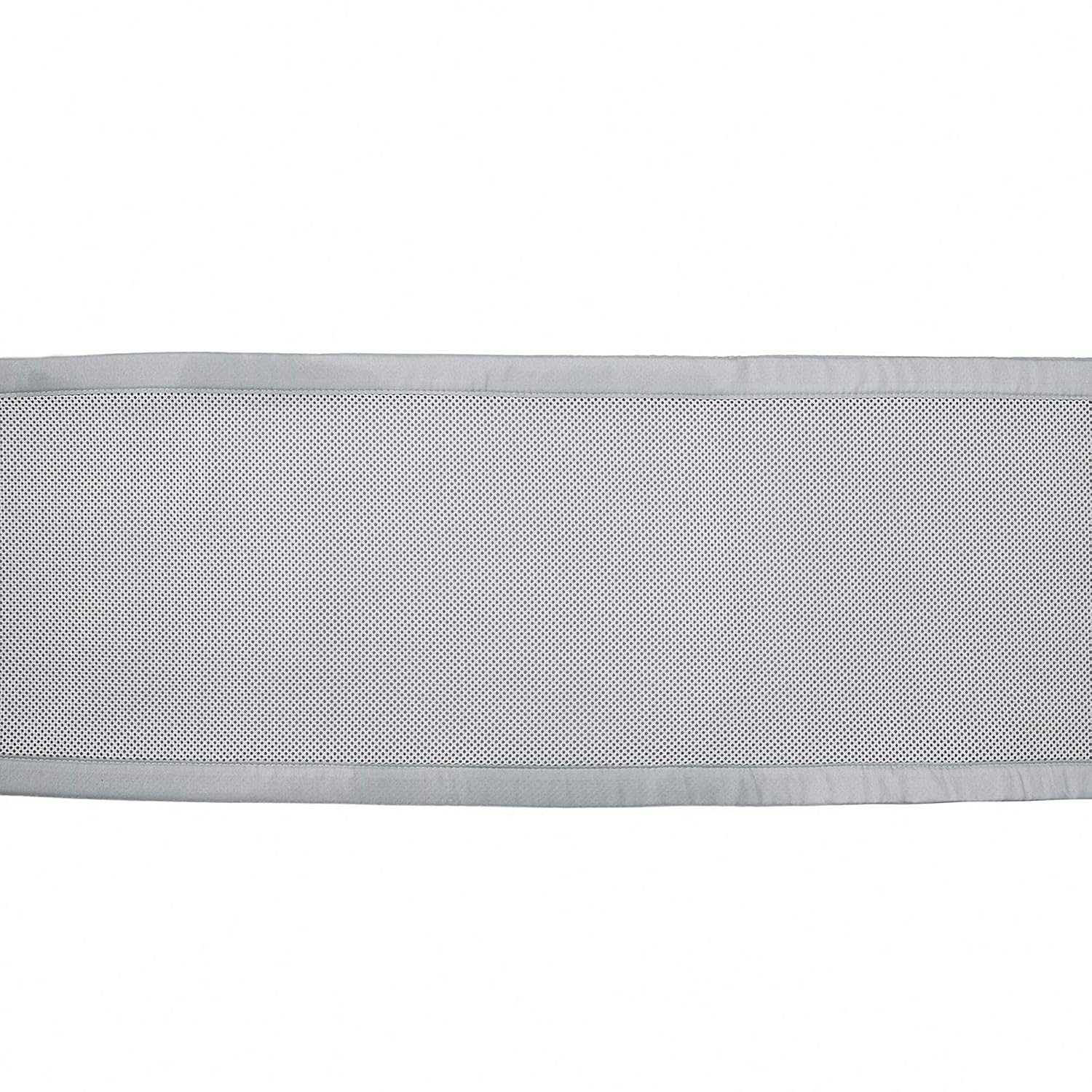 BreathableBaby Classic Patented, Safer for Baby, Anti-Bumper, Non-Padded, Breathable Mesh Crib Liner - Gray : Baby