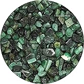Emerald Pre Drilled Crystal Crushed Chips Beads for Bracelets Making, DIY Handmade Natural Healing Crystals (25 Inch Strand)