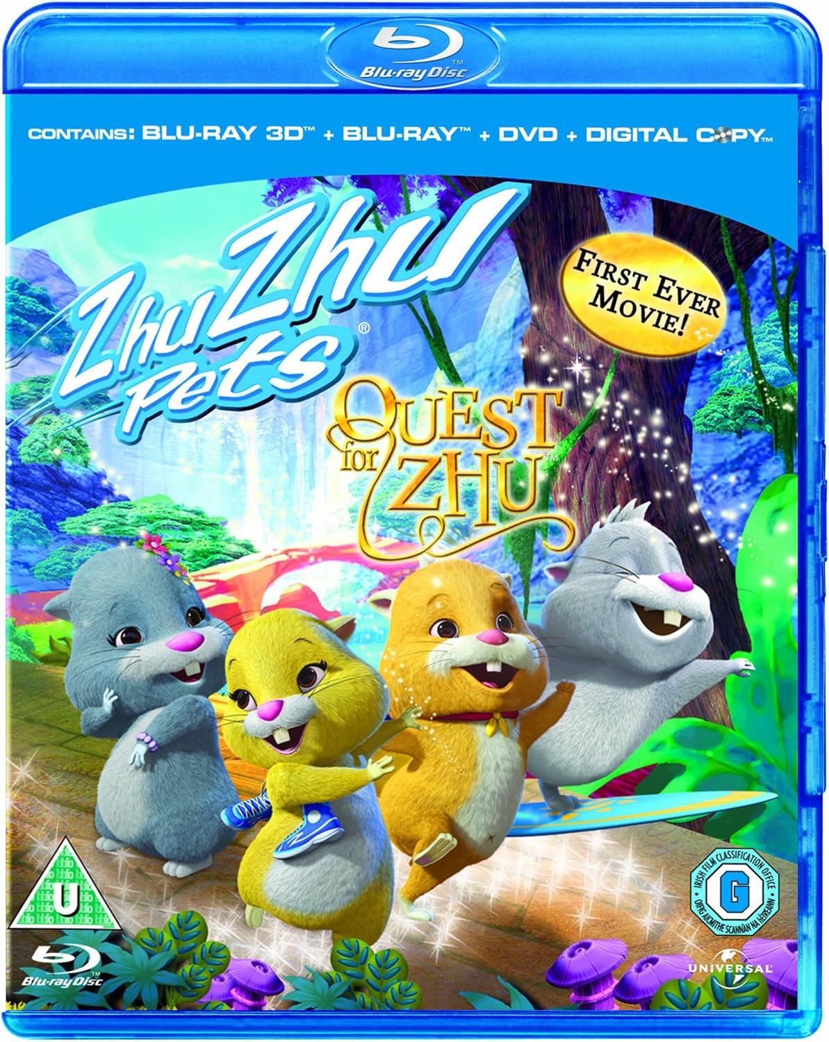 Zhu Zhu Pets Quest For Zhu Bluray 3D + Bluray + DVD + Digital Copy