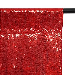Poise3EHome 10Ft x 10Ft Red Sequin