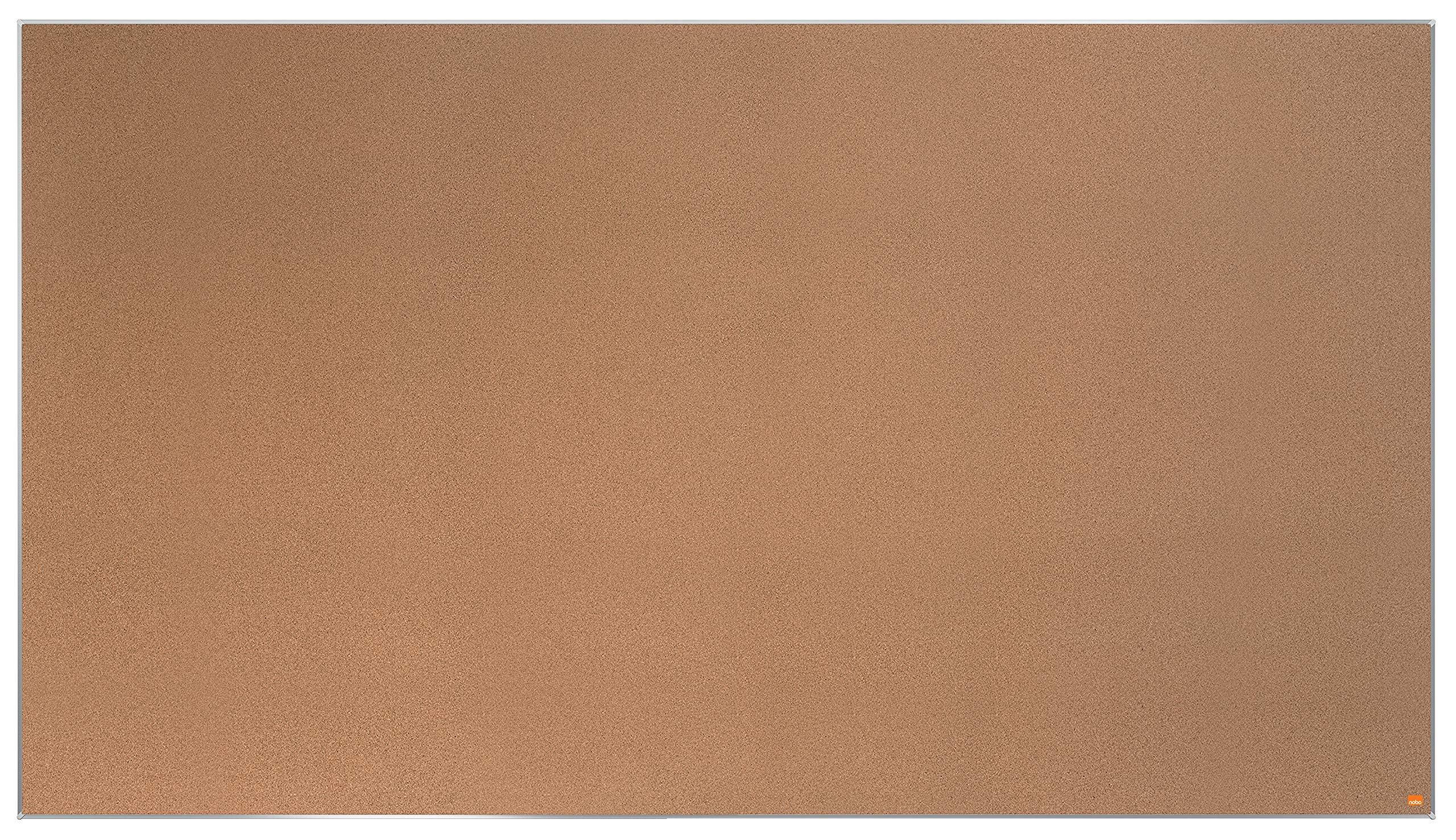 Nobo Widescreen Cork Noticeboard, 1880 x 1060 mm, Slim Trim Frame, Self-Healing Cork Surface, InvisaMount Mounting System, Impression Pro, Light Brown, 1915418