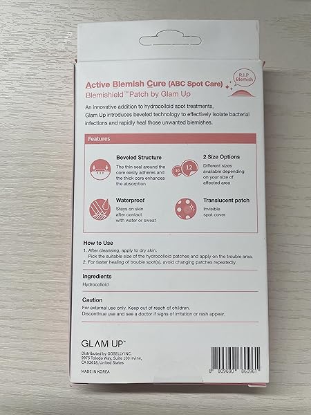GLAM UP HYDROCOLLOID BLEMISH PIMPLE ZIT PATCHES – INVISIBLE ULTRA THIN SPOT COVER STICKERS FOR FACE AND SKIN, STRONG WATER-PROOF AND ADHESIVE OVERNIGHT, VEGAN-FRIENDLY (36 COUNT / 2 SIZES)
