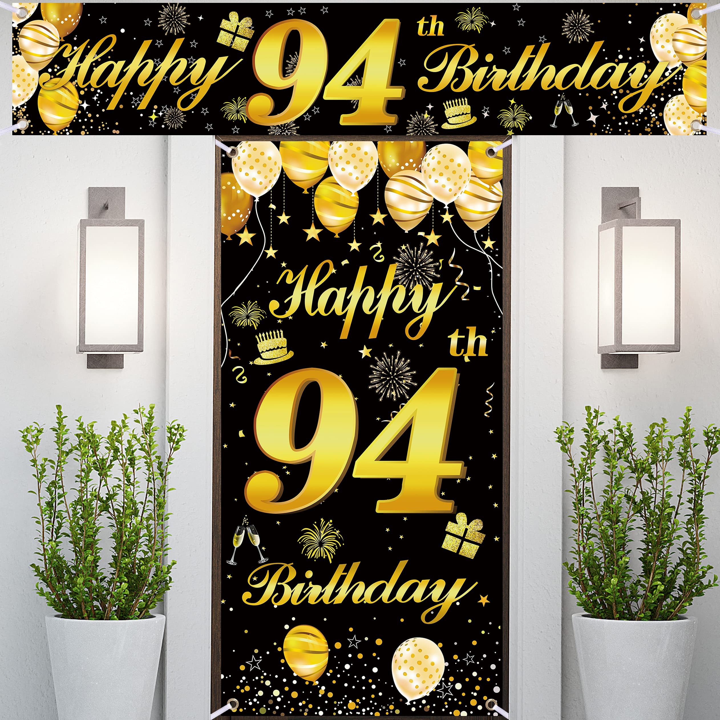 94th Happy Birthday Door Banner IMISI Birthday Decorations Birthday Backdrop Decorations for a Party