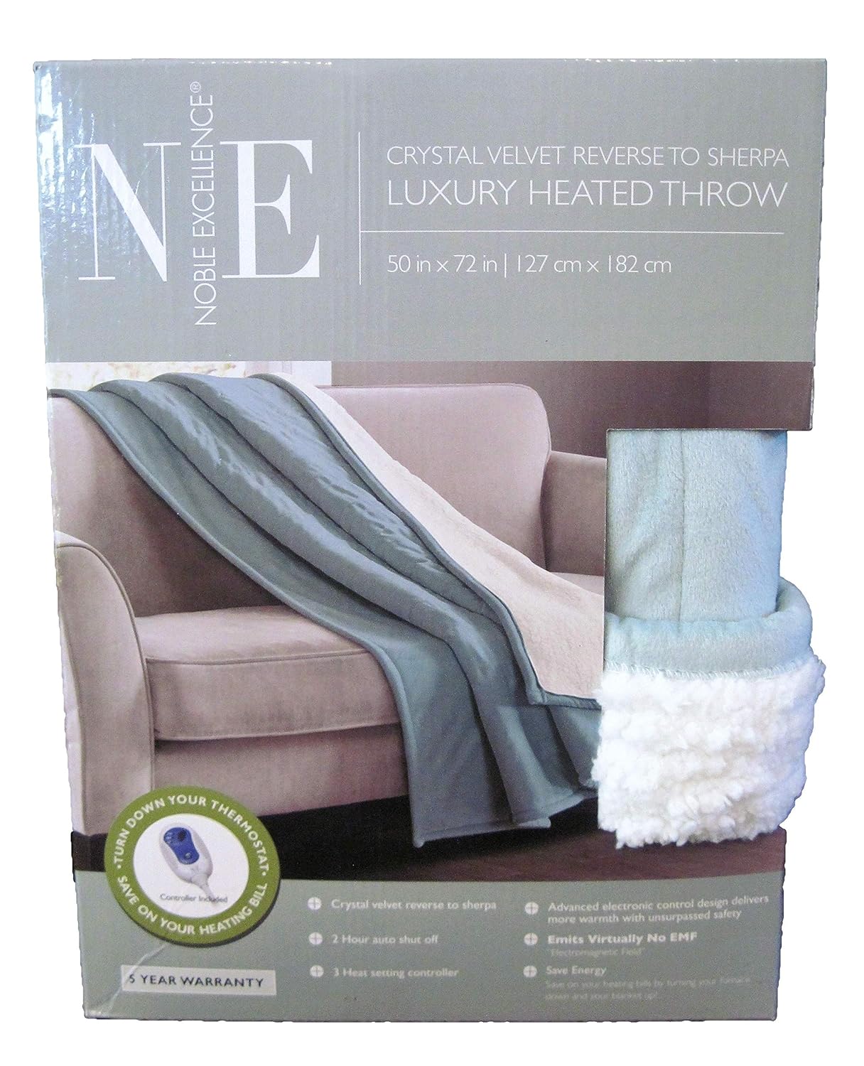 Heated Plush Sherpa Blanket Cuddl Duds Electric Blanket Blinking