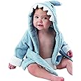 Baby Aspen "Let the Fin Begin" Blue Terry Shark Robe, Blue, 0-9 months